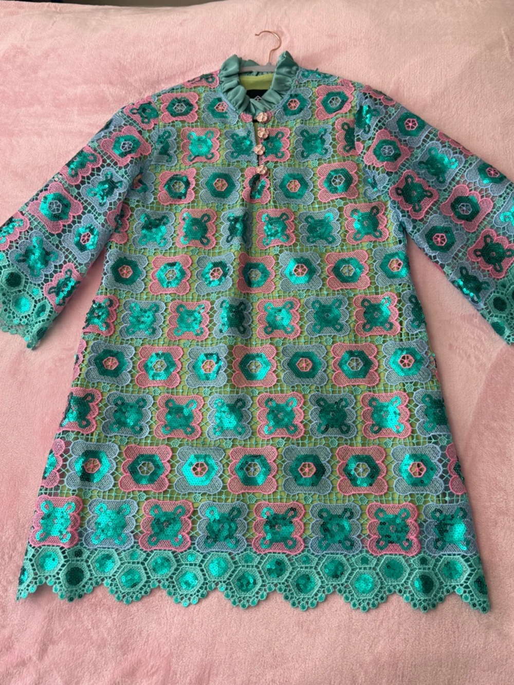 Brianna Cannon CAFTAN Dress - TURQUOISE MOSAIC - Picture 2 of 10